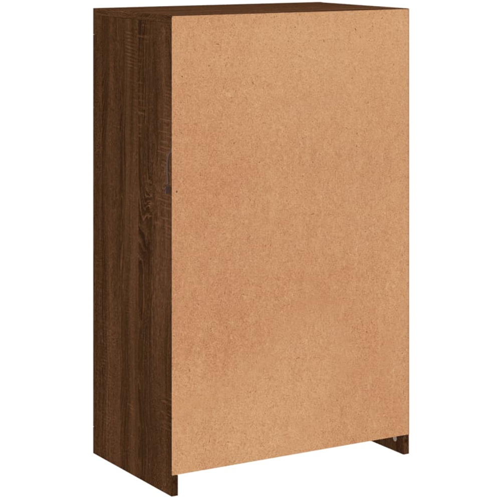 vidaXL 2 Door 2 Shelf LED Brown Oak Side Cabinet Image 5