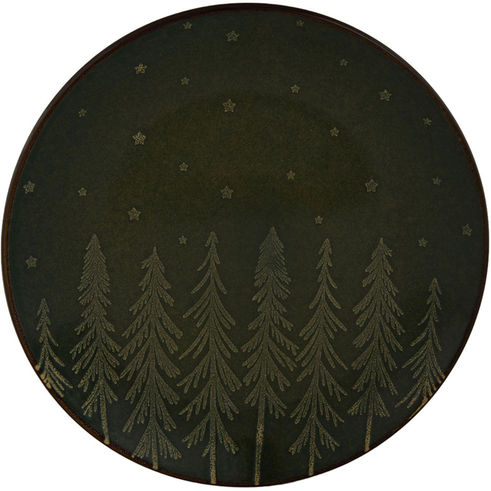 Nordic Pine Reactive Glaze Plate Green Dinner Plate Image 1