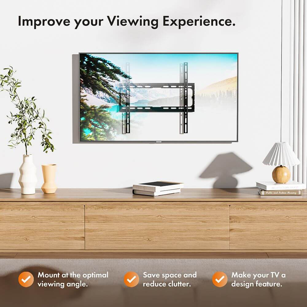 VonHaus 32 to 70 inch Flat to Wall TV Mount Image 5