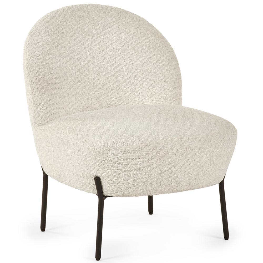 Julian Bowen Lulu Ivory Boucle Accent Chair Image 2