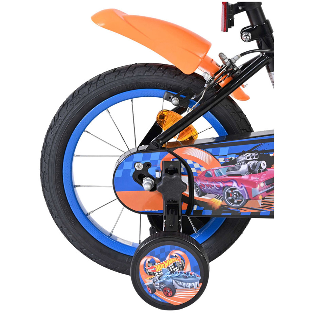 Volare Hot Wheels Kids 14 inch Multicolour Bike with Stabilisers Image 5