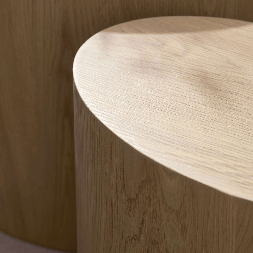 Julian Bowen Toba Light Oak Effect Nest of Tables Set of 2 Image 6