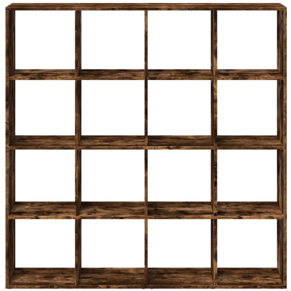 vidaXL 16 Shelf Smoked Oak Bookcase Image 5