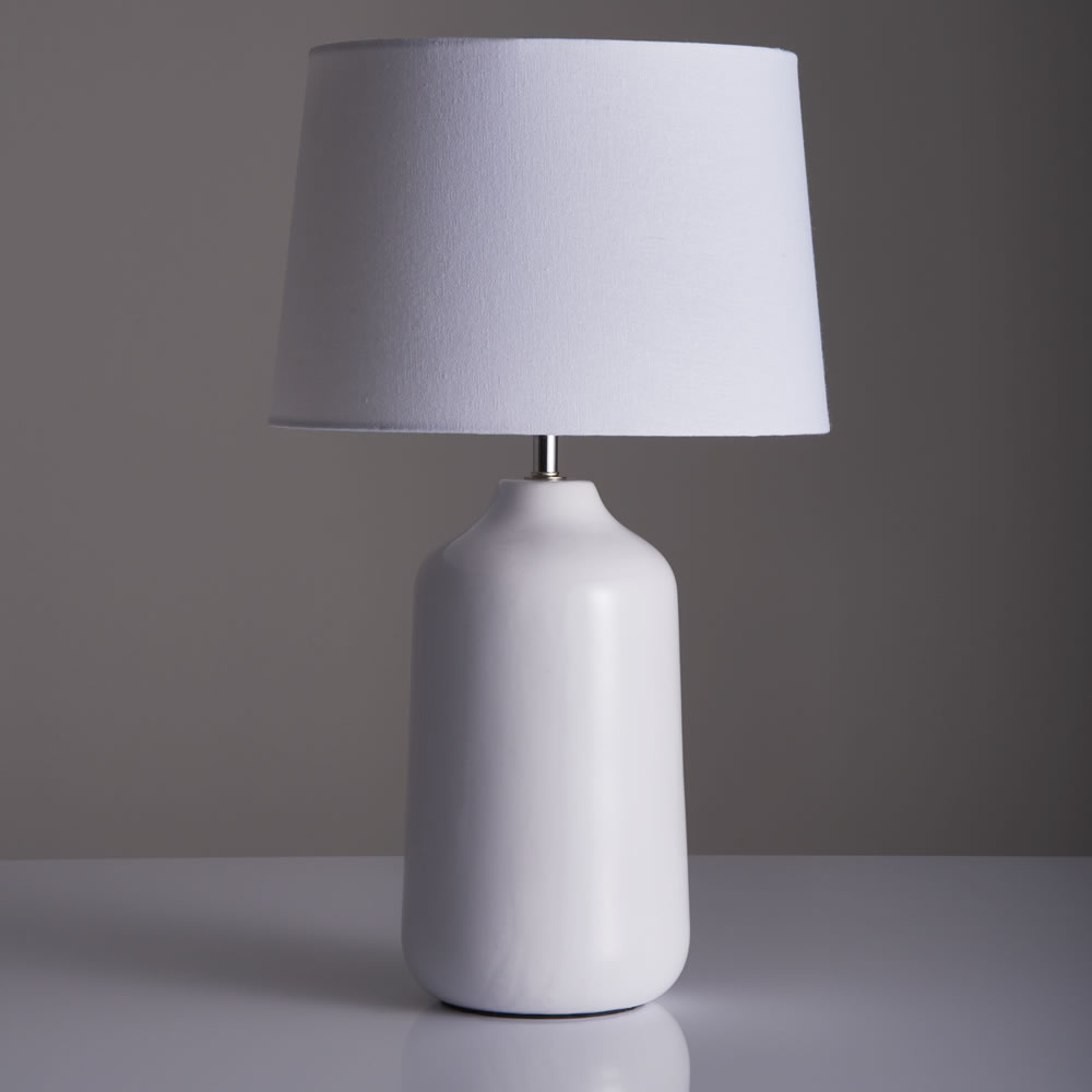 Wilko White Bottle Table Lamp Image 1