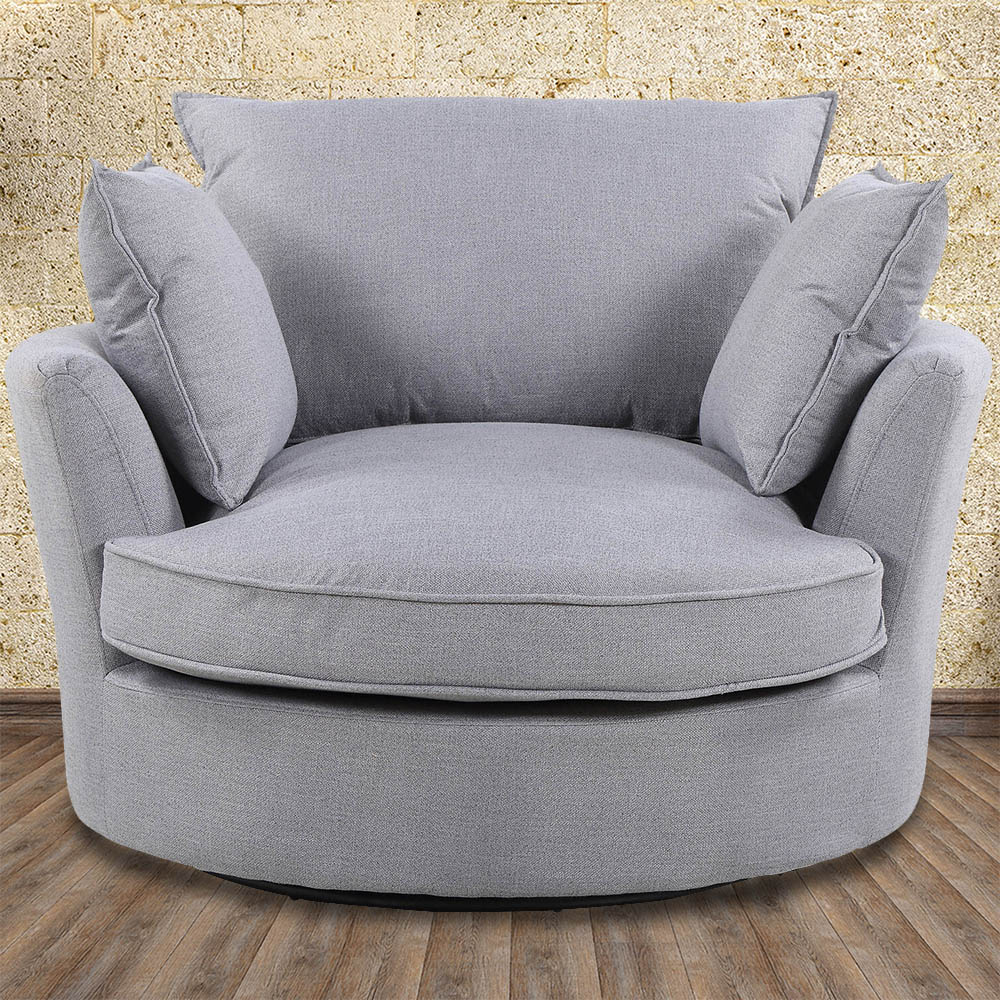 Artemis Home Irwin Grey Swivel Cuddle Chair Image 1