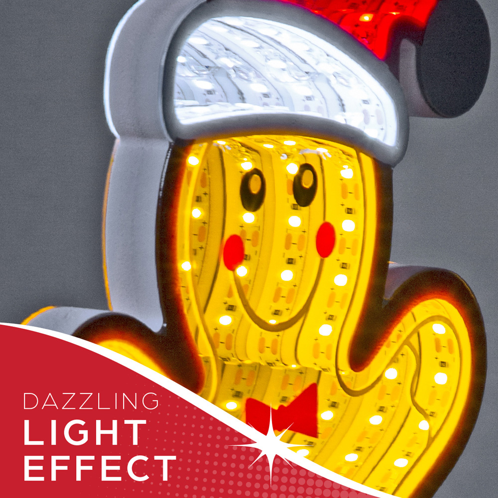 The Christmas Workshop 99 Multicolour LED Gingerbread Man Double Sided Infinity Light 28cm Image 6