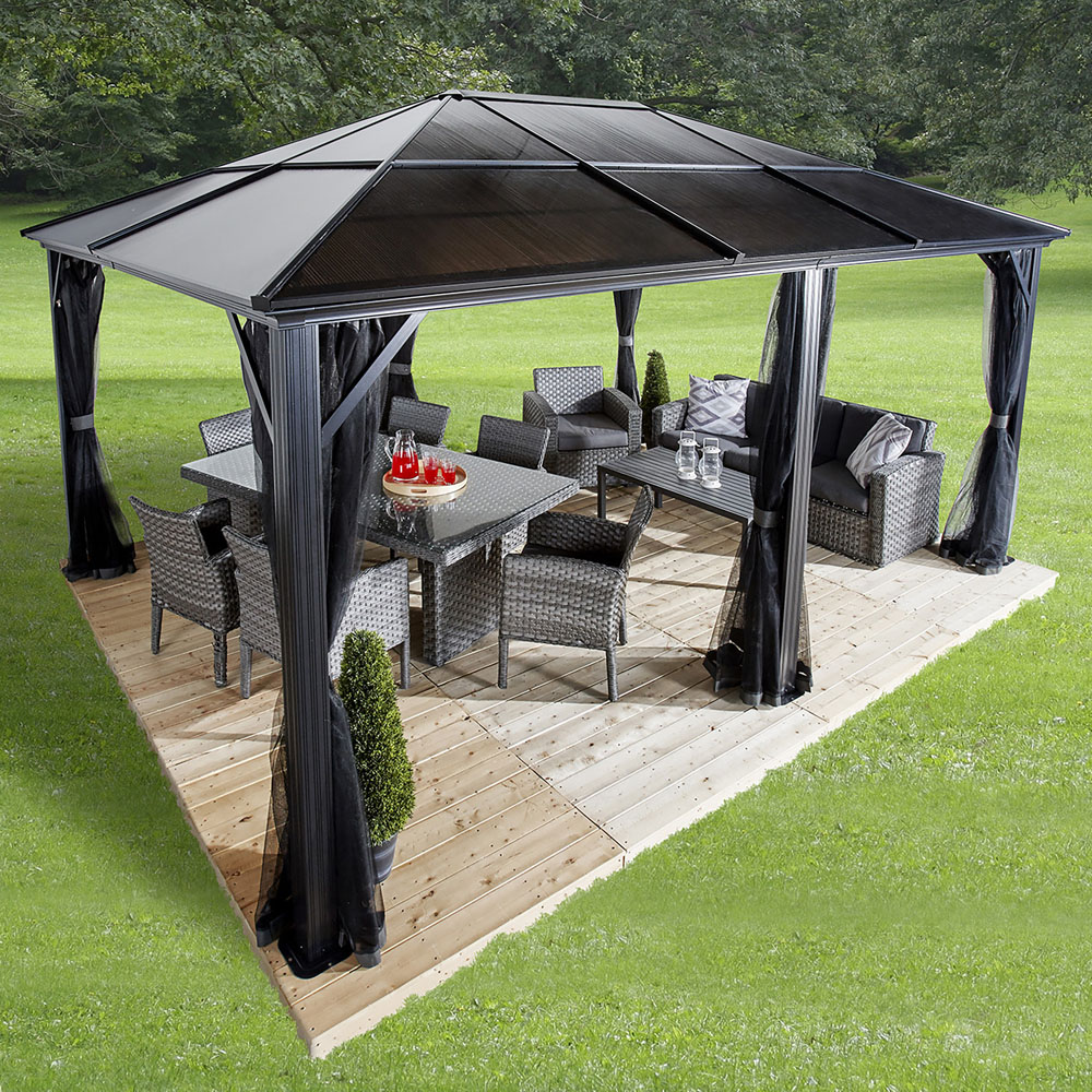Sojag Meridien 3.7 x 4.9m Grey Gazebo Image 4