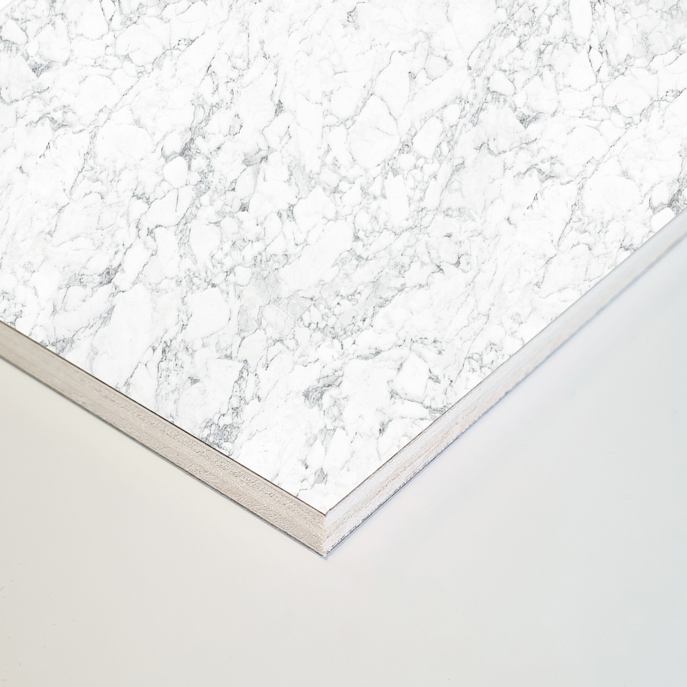 Wetwall Mermaid Tongue and Groove White Marble Plywood Shower Panel 2420 x 1185mm Image 3