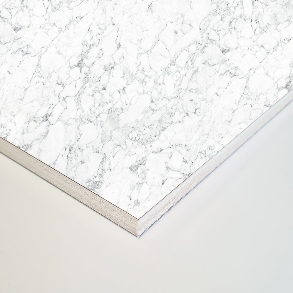 Wetwall Mermaid Concrete Collection White Marble Plywood Shower Panel 2420 x 1210mm Image 3