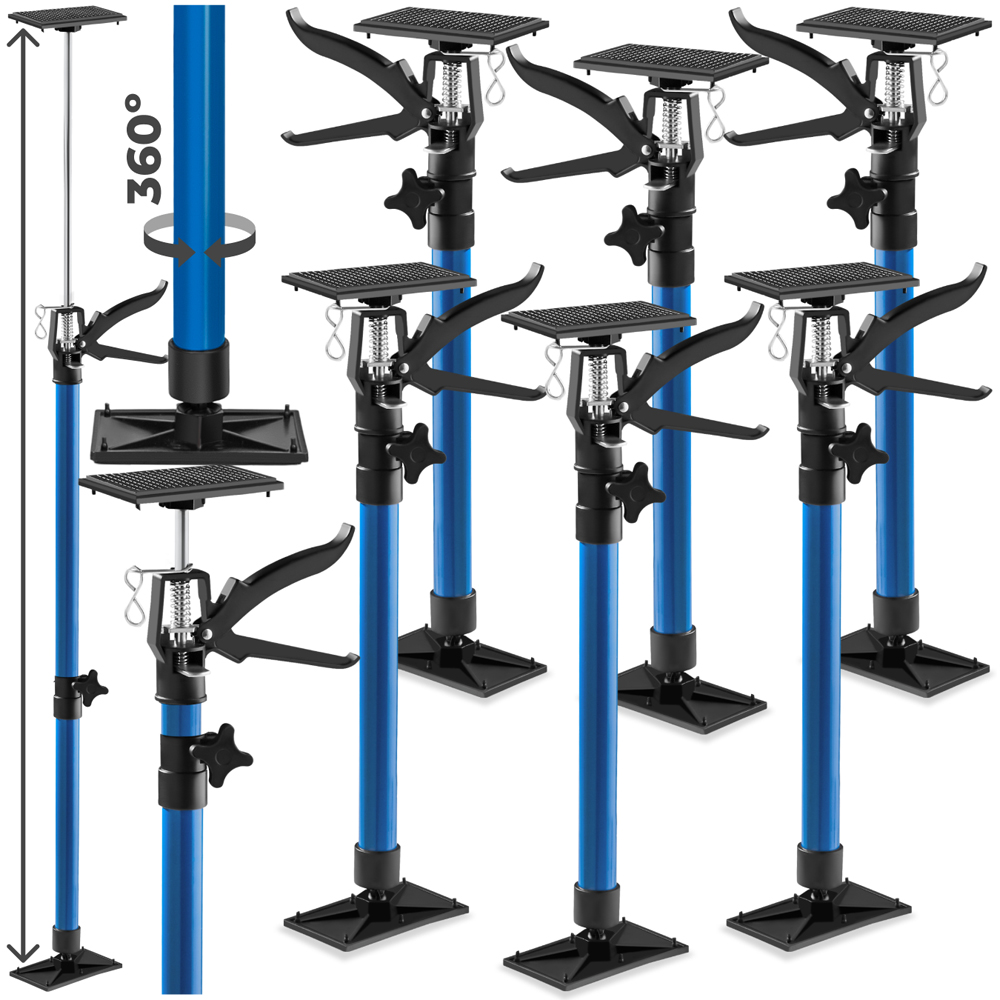 tectake Blue Height Adjustable Door Frame Struts Set 6 Pack Image 2