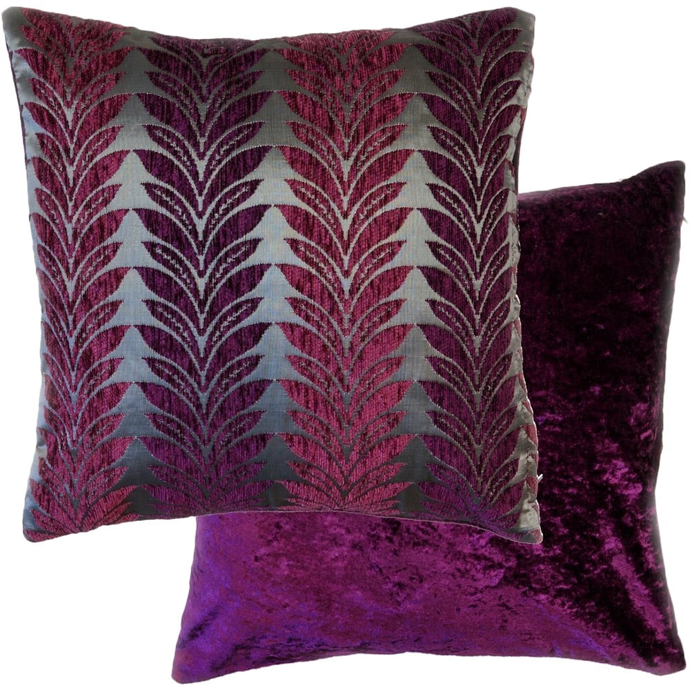 Serene Trellis Plum Cushion Cover 43 x 43cm Image