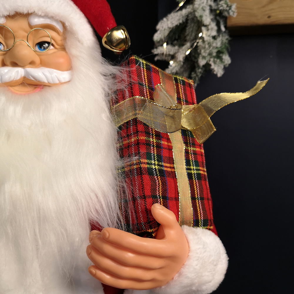Samuel Alexander Standing Red Santa Claus with Sack Indoor Christmas Decoration Image 6