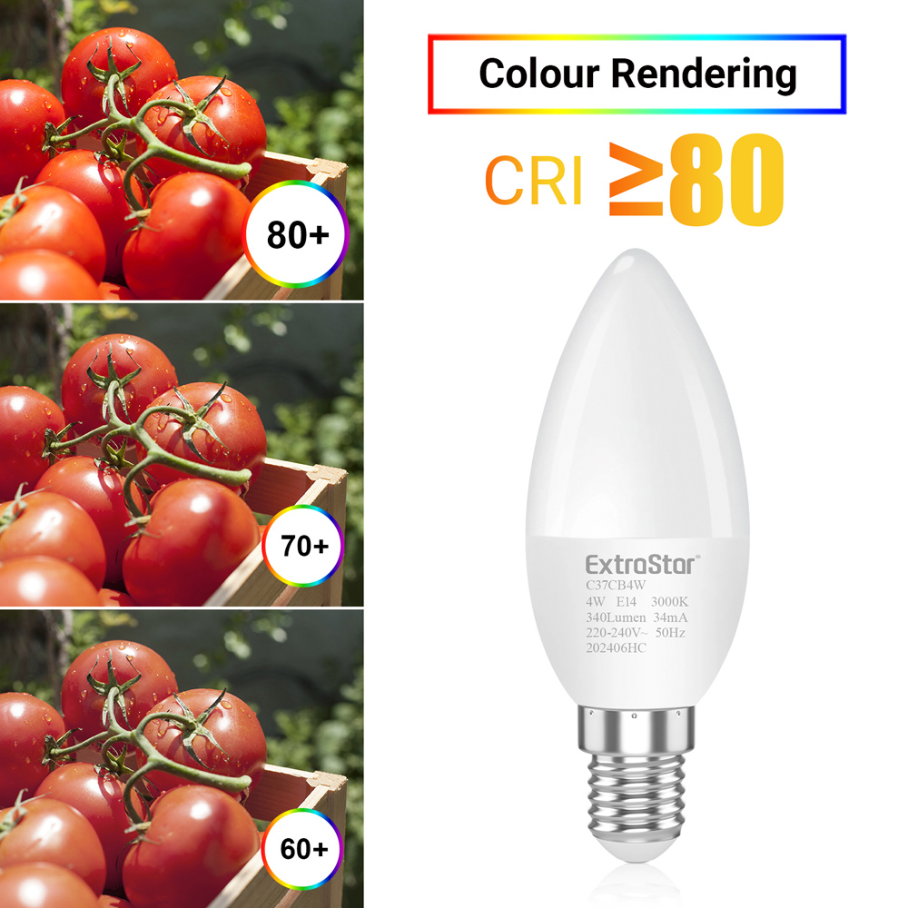 ExtraStar 10 Pack E14 Warm White 4W LED Candle Light Bulb Image 3