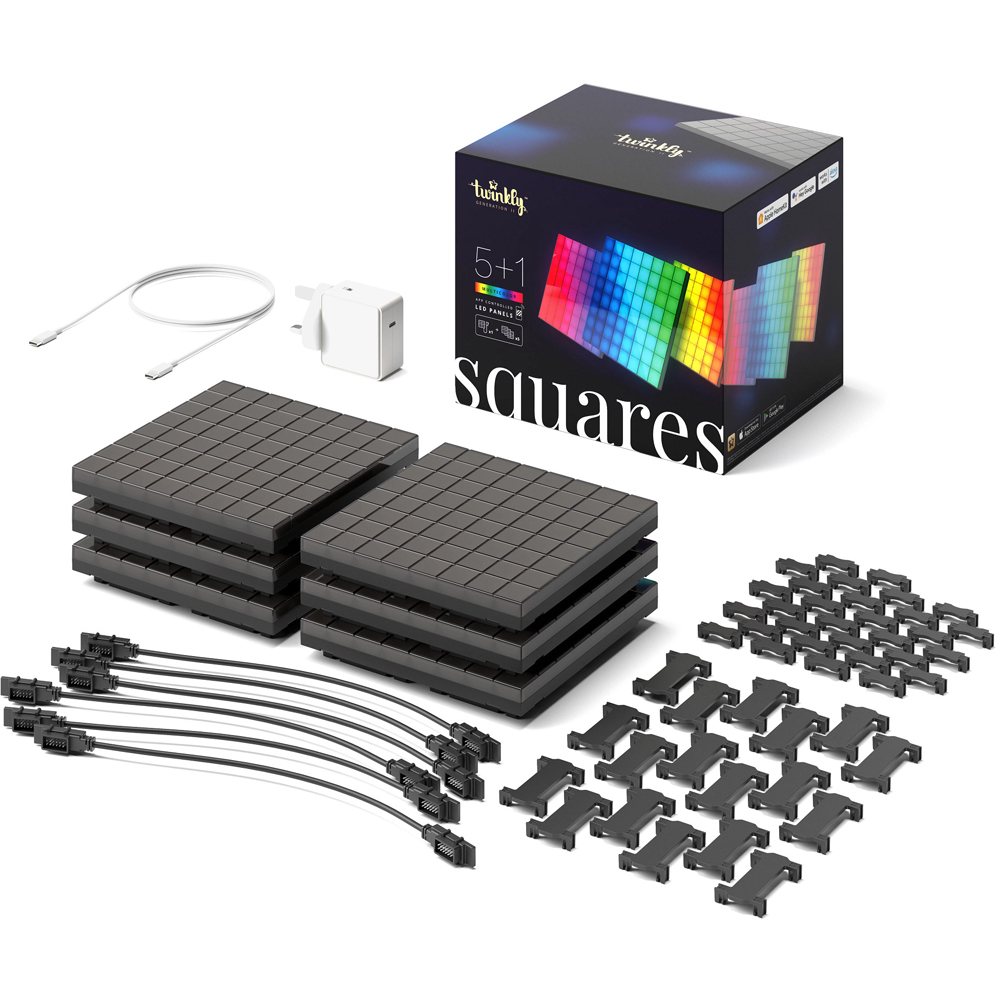 Twinkly Squares 64 RGB LED Smart Panel Light 6 Pack Image 2