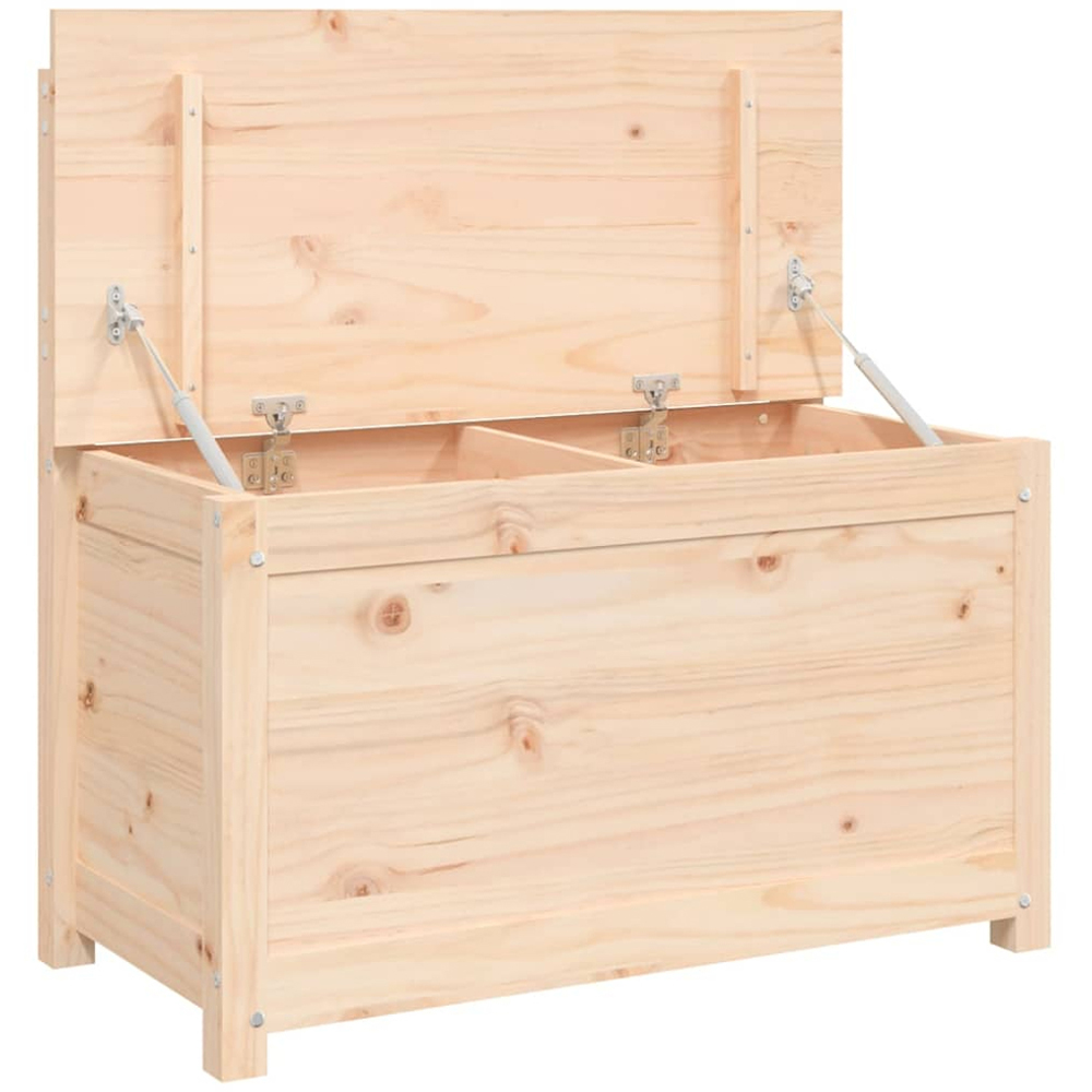 vidaXL Natural Solid Wood Pine Storage Bench 80 x 41 x 77cm Image 2