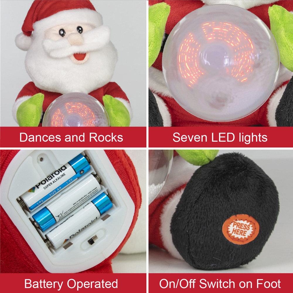 The Christmas Workshop Musical Santa and LED Snow Ball Image 6