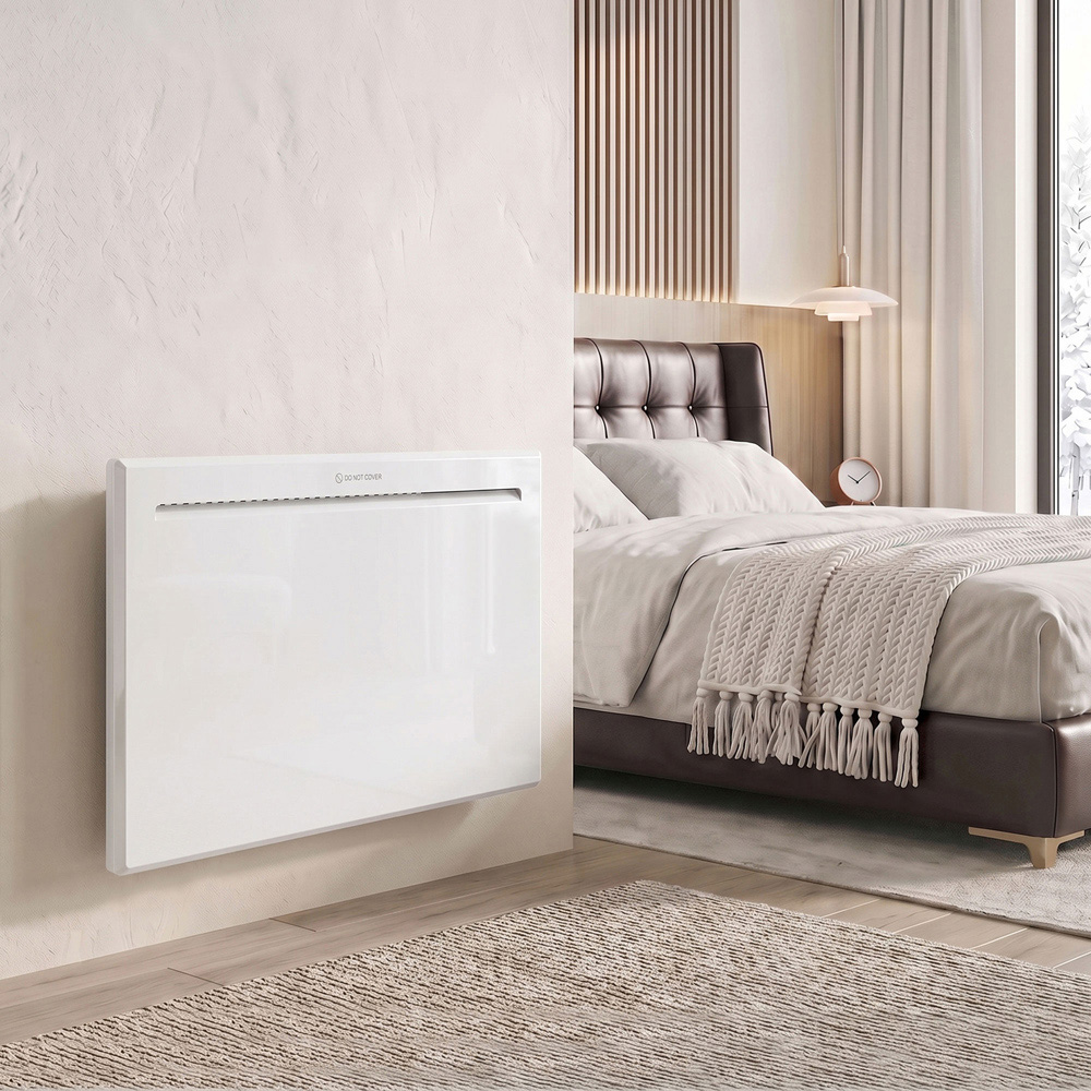 HOMCOM White Smart Electric Panel Heater 1000W Image 2