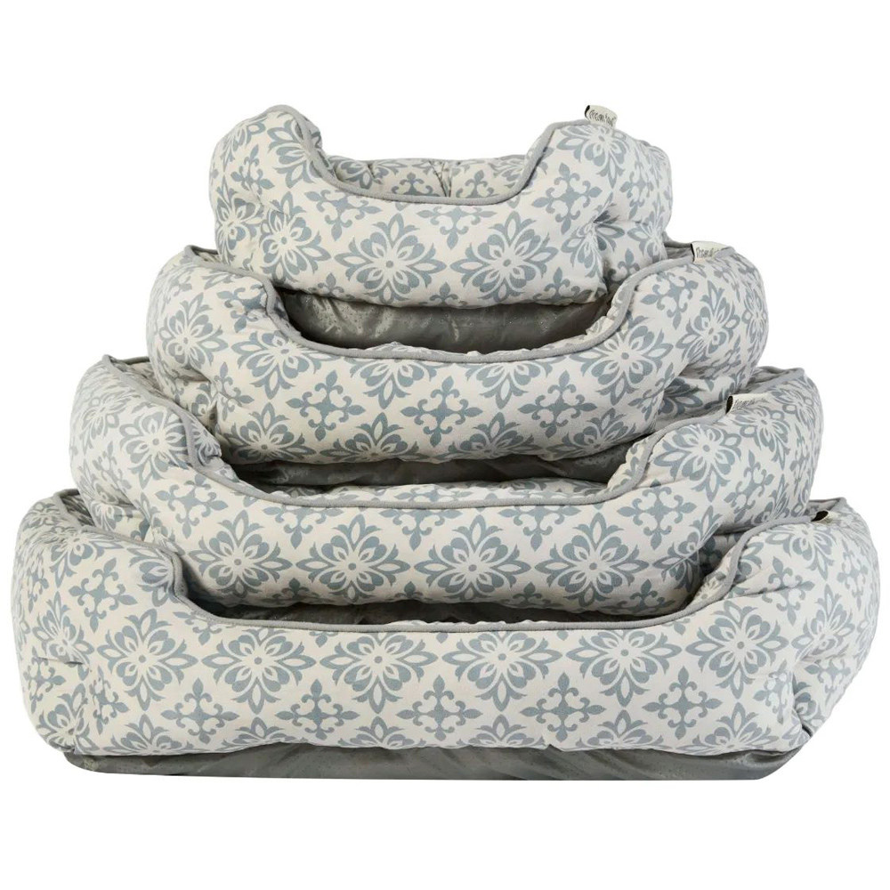 Dream Paws Large Grey Scalloped Pet Bed Image 3