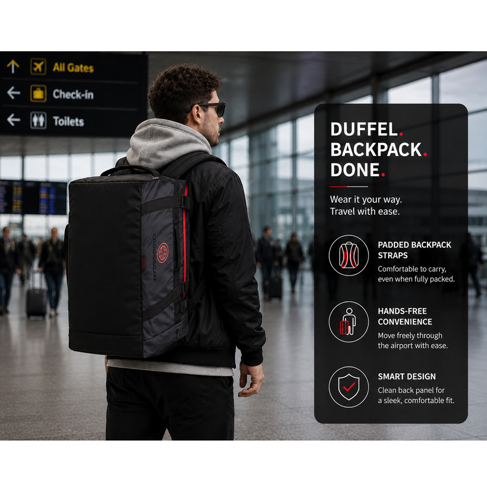 Crossgear Skylab Black and Red Duffle 30cm Image 7