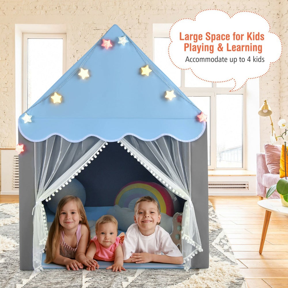 Costway Blue Kids Playhouse Large Image 3