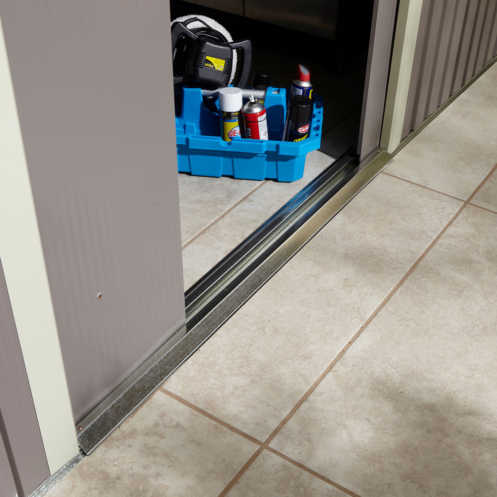 Rowlinson Trentvale Metal Apex Shed Light Grey with Foundation Kit 10 x 8ft Image 6