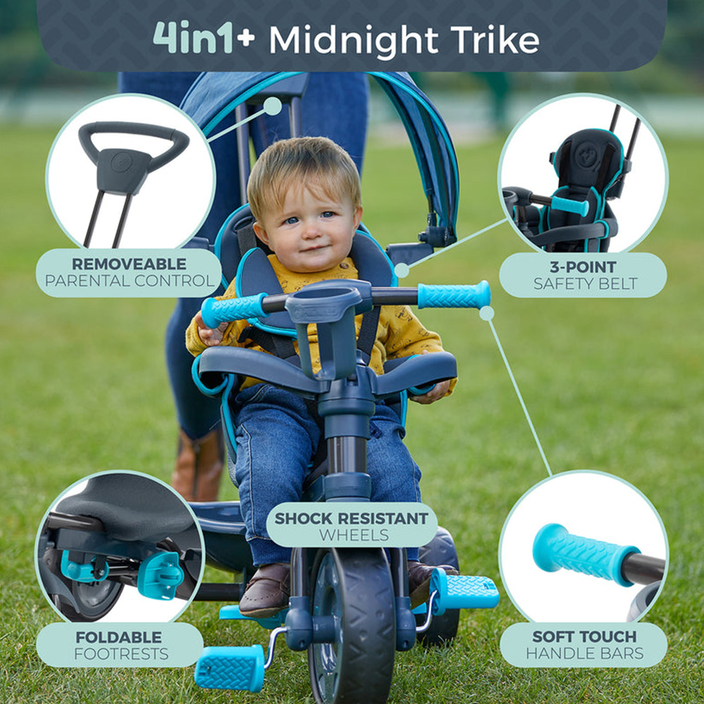 TP 4 in 1 Plus Deluxe Trike Blue Image 3