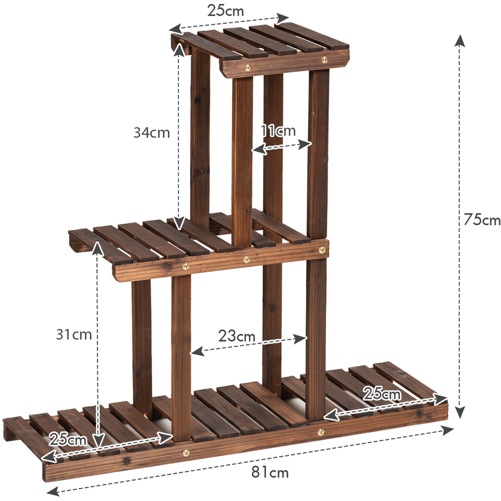 Costway 6 Shelf Wooden Plant Stand Image 9