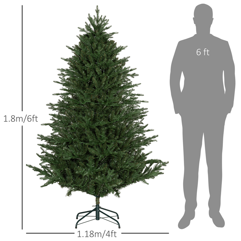 Everglow Pre-Lit Green Artificial Christmas Tree with Remote 6ft Image 7
