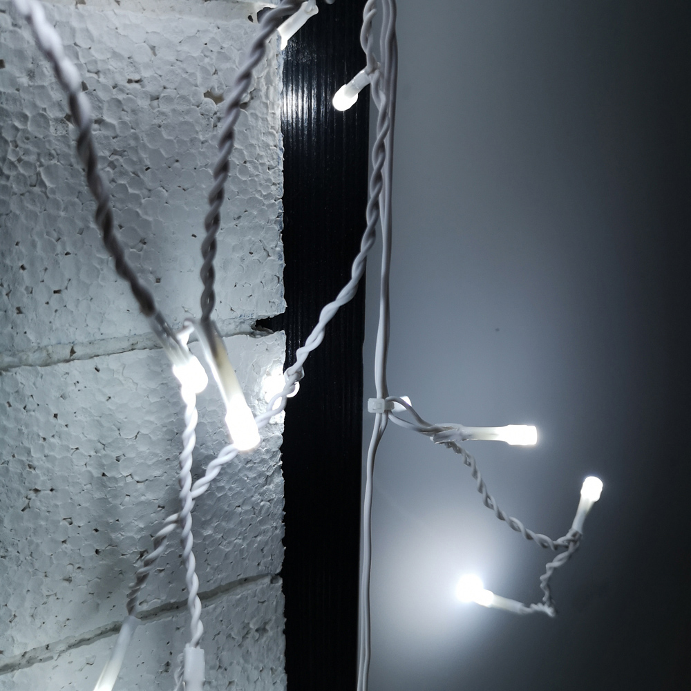 Samuel Alexander White LED Christmas Frosted Icicle Lights 5.1m Image 2