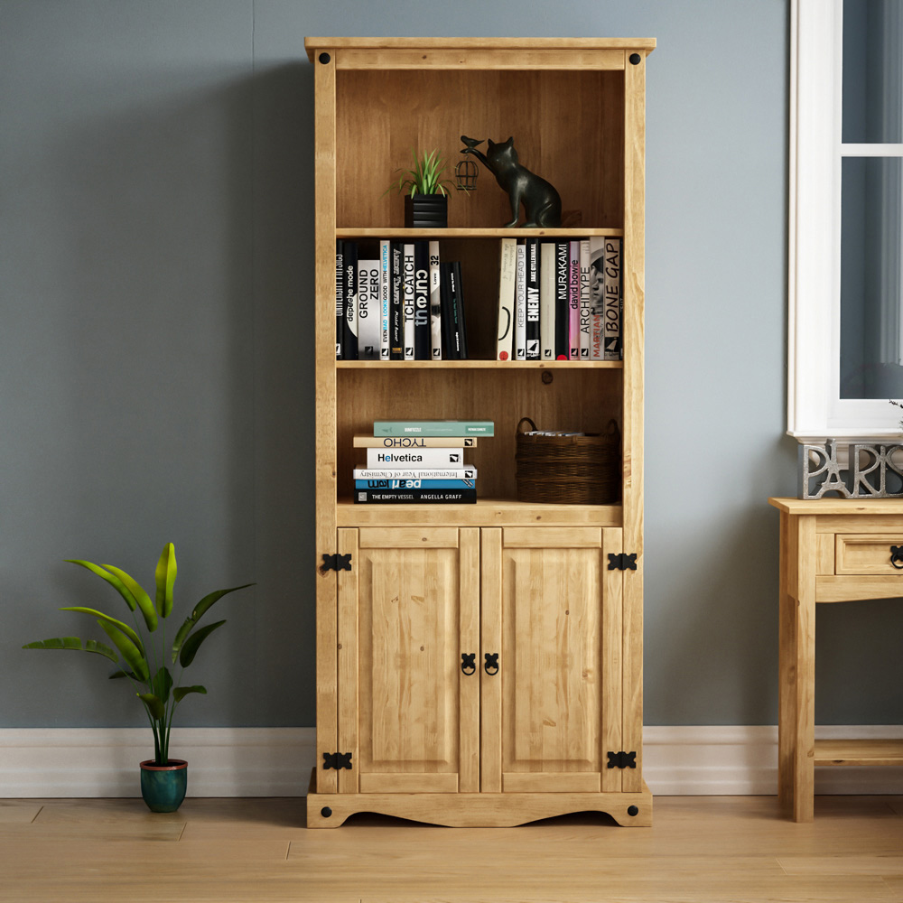 Vida Designs Corona 2 Door 3 Shelf Bookcase Image 2
