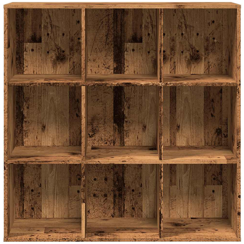 vidaXL 9 Shelf Old Wood Bookcase Image 3