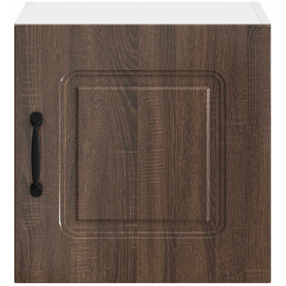 vidaXL Kalmar Single Door Brown Oak Wall Mounted Square Kitchen Cabinet Set of 2 Image 5
