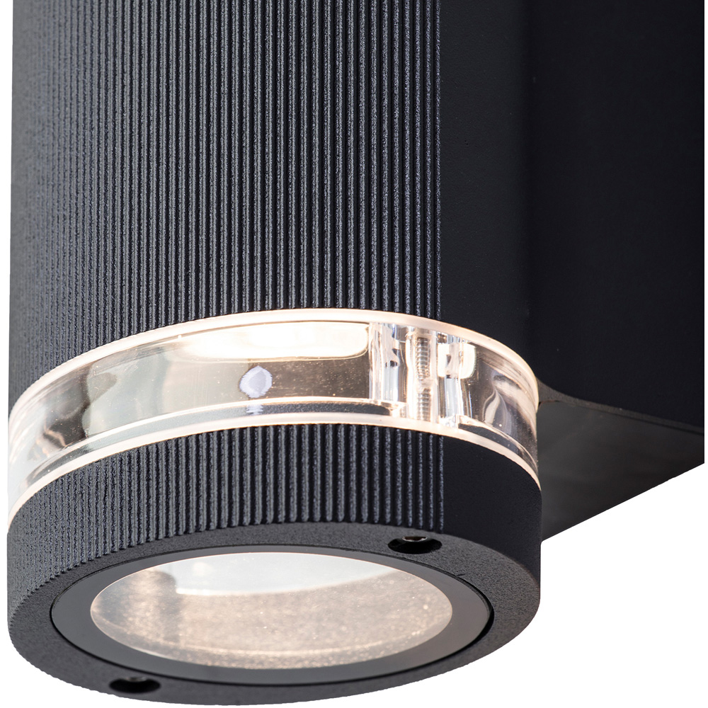 Zink Hazel 2 Light Black Up and Down Wall Light with Photocell Sensor Image 4