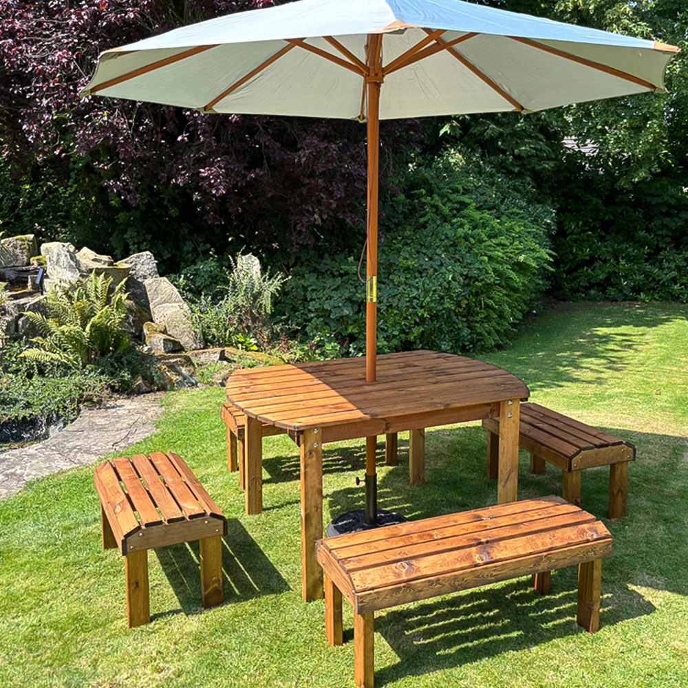 Charles Taylor Knights 6 Seater Garden Dining Bench Set Image 6