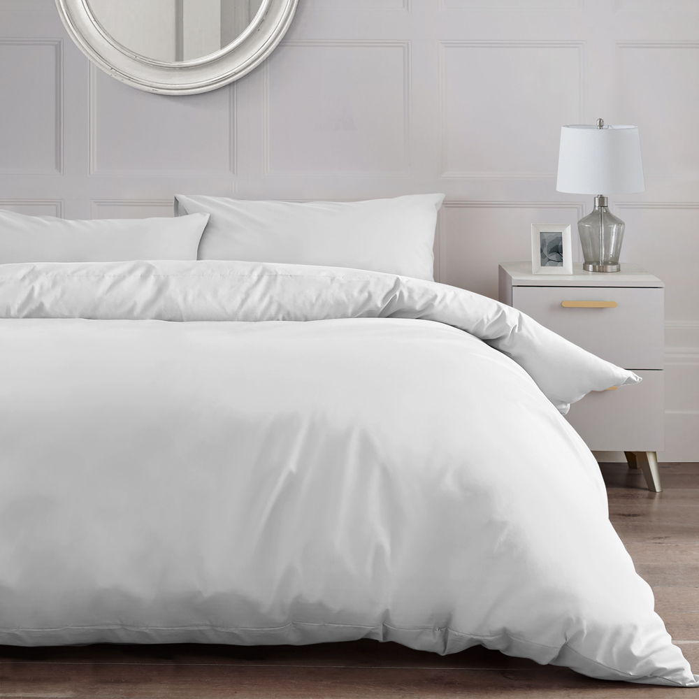 Velosso Single White Plain-Dyed Duvet Cover Set Image