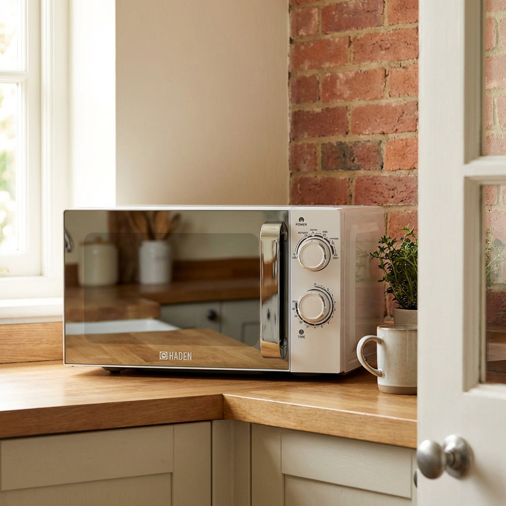 Haden White 20L 700W Mirror Microwave Image 5
