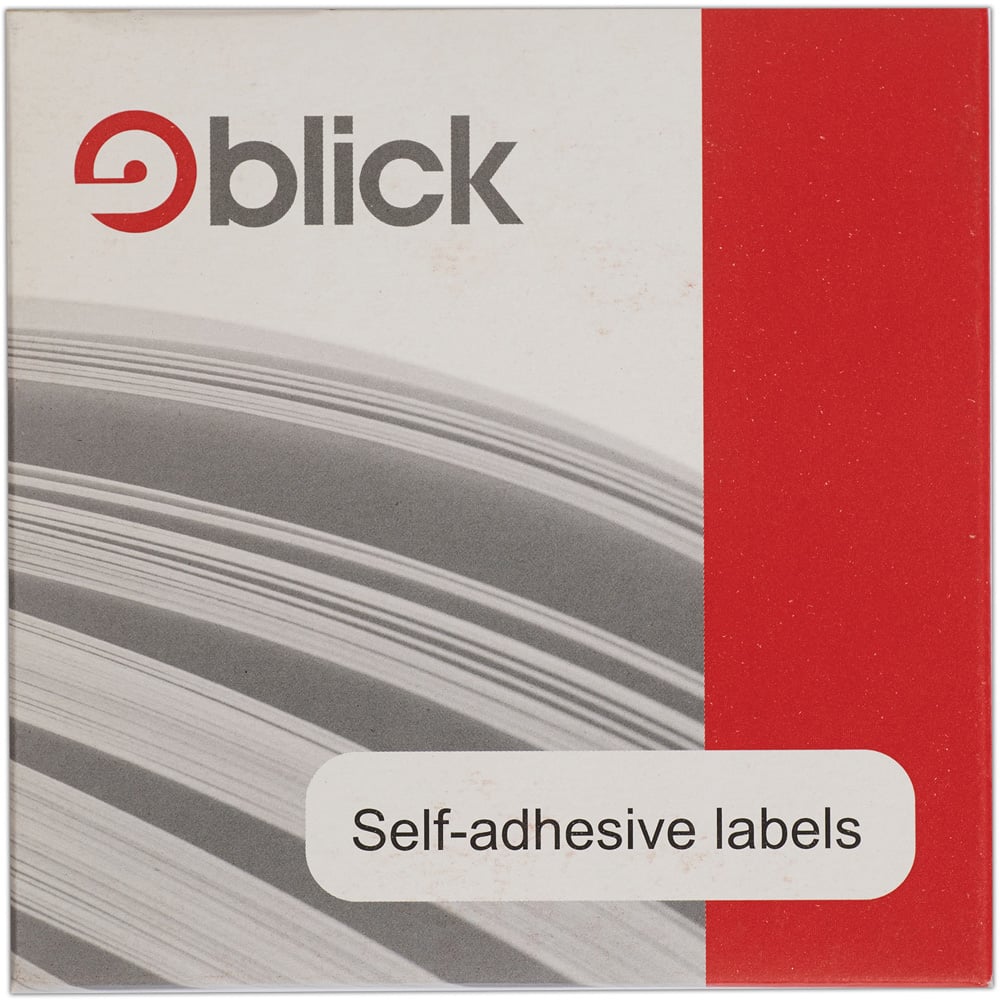 Blick Red Rectangular Self Adhesive Label in Dispenser 16 x 22mm 1440 Pack Image 1