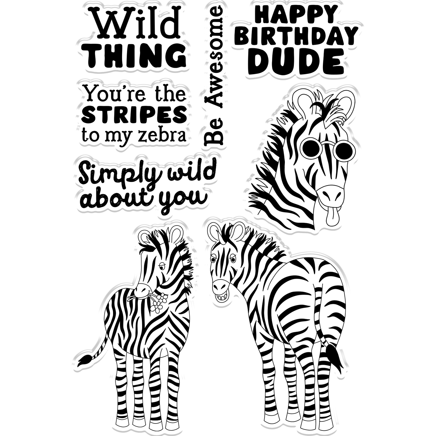 Crafter's Companion Clear Acrylic Stamps - Simply Wild About You Image 2