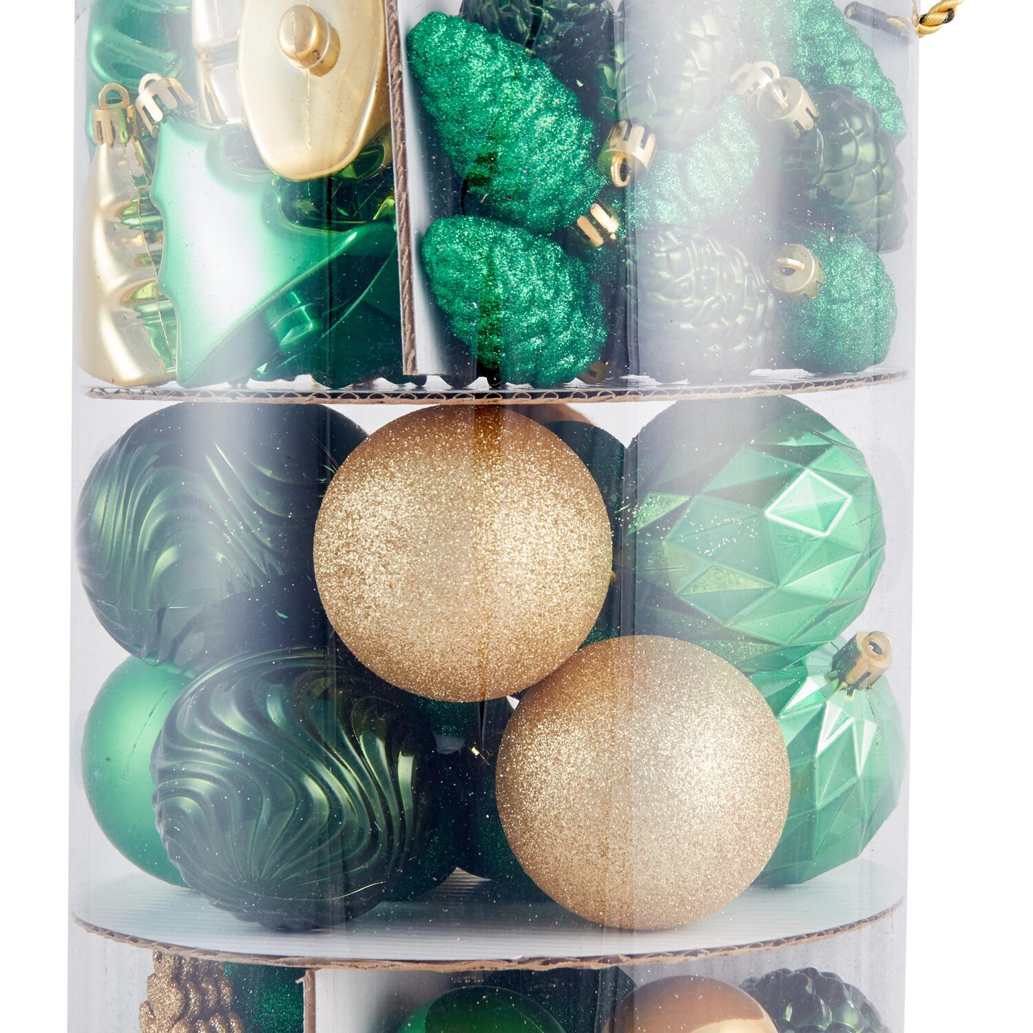 Pack of 120 Where Emeralds Glisten Baubles - Emerald Image 3