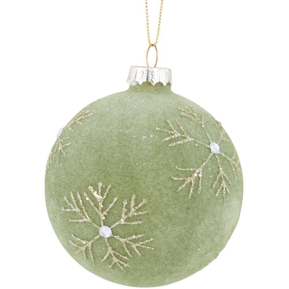 Flocked Patterned Bauble Image 3