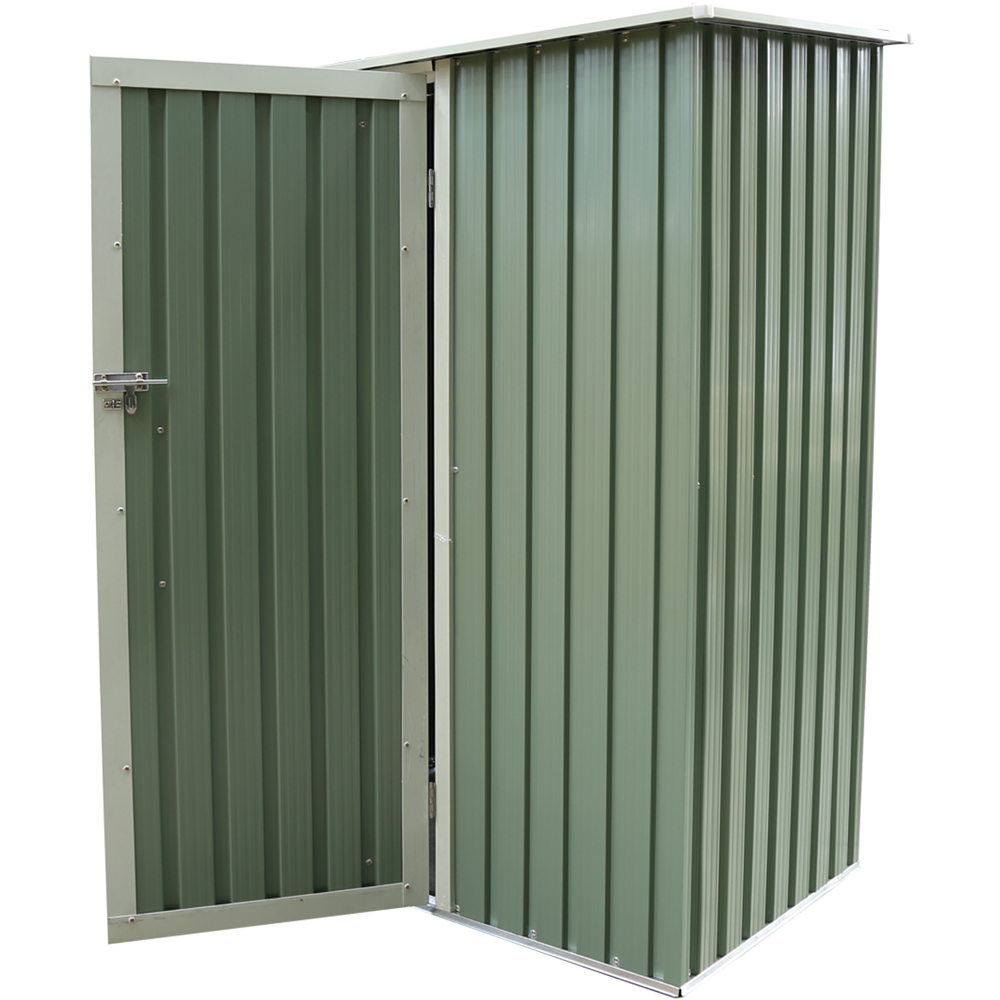 Charles Bentley 4.7 x 3ft Green Metal Storage Shed Image 5