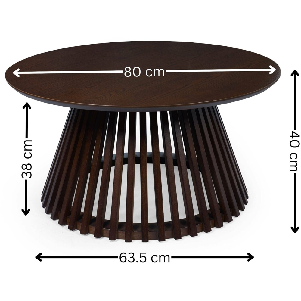 Julian Bowen Ollie Dark Oak Round Coffee Table Image 9