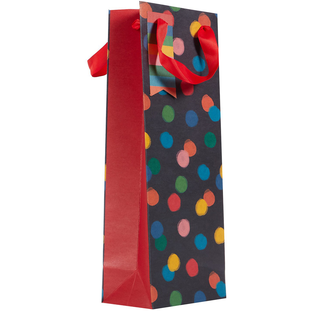 Pack of 3 Kraft Polka Multi Sized Gift Bags - Multicolour Image 4