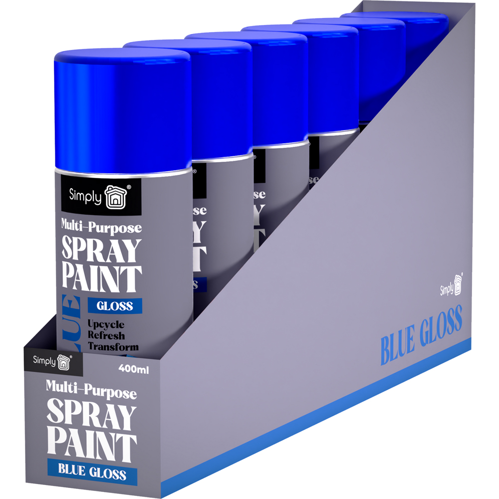 Simply Multipurpose Gloss Spray Paint Blue Image 2