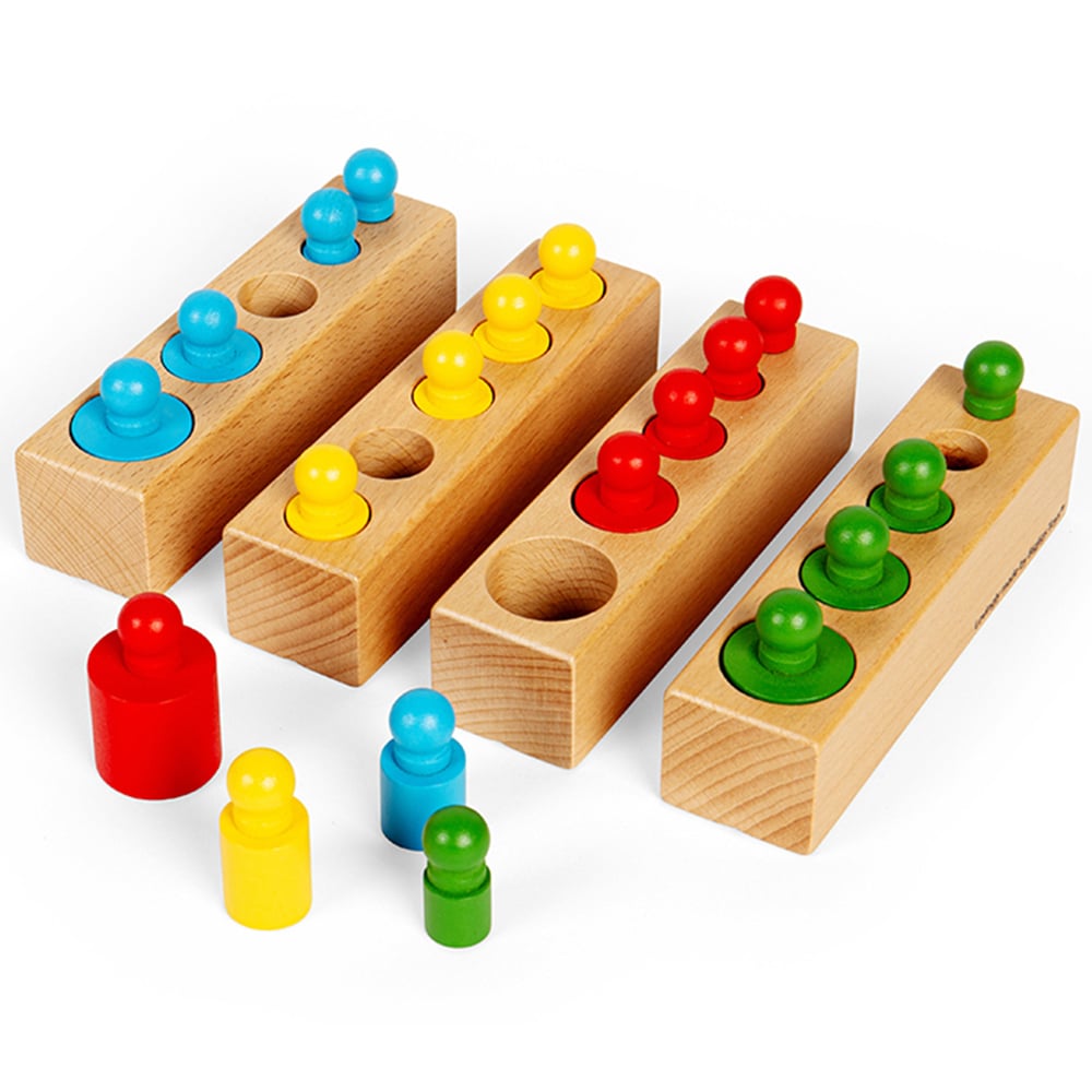 Bigjigs Toys 24 Piece Wooden Peg Blocks Image 3