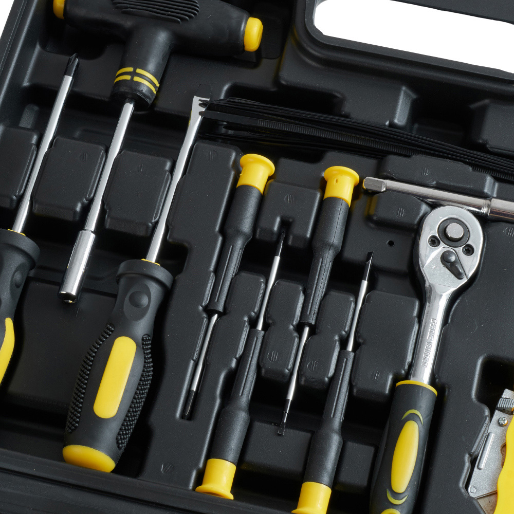 Living and Home 98 Piece Black Multi-Purpose Home Repair Tool Kit Image 4