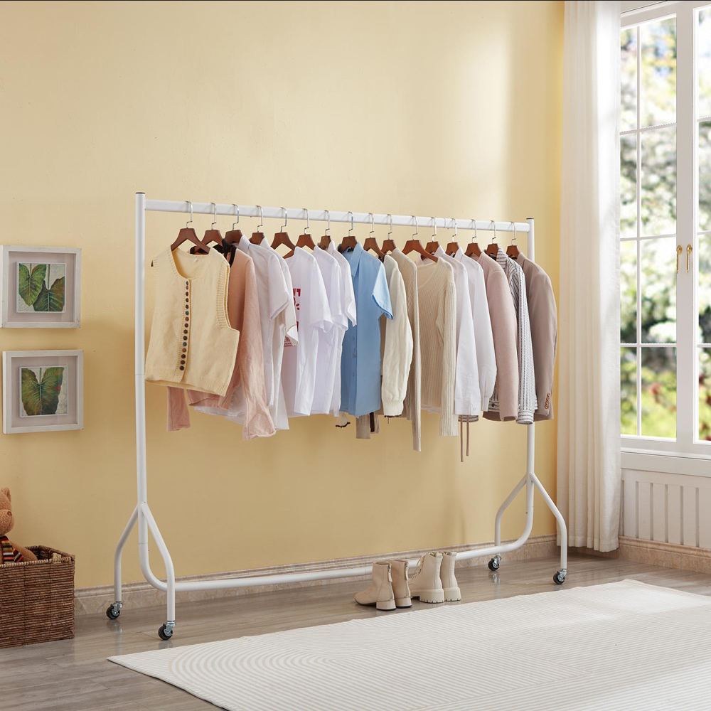House Of Home White Heavy Duty Clothes Rail 6ft Image 4