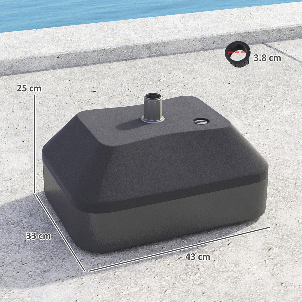 Outsunny Black Fillable Parasol Base Image 7