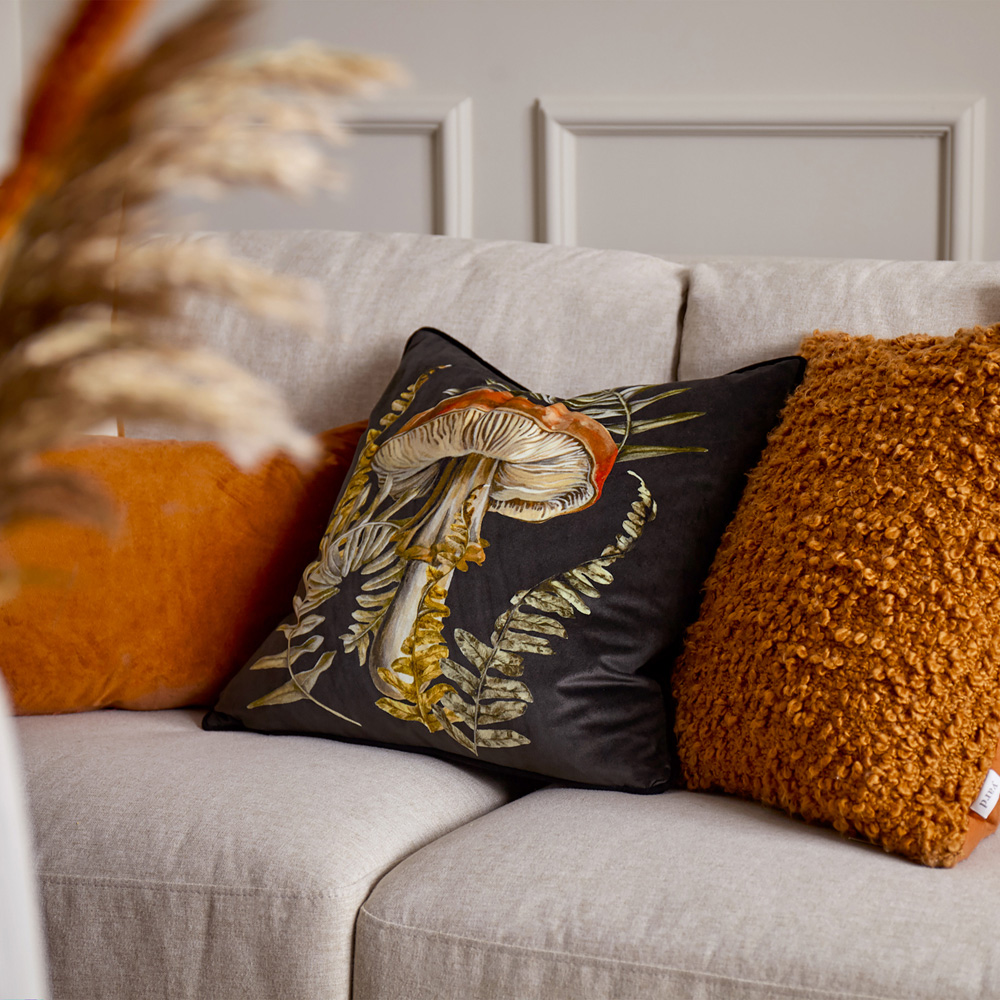 Wylder Nature Kielder Forest Hatfield Black Printed Cushion 43 x 43cm Image 6