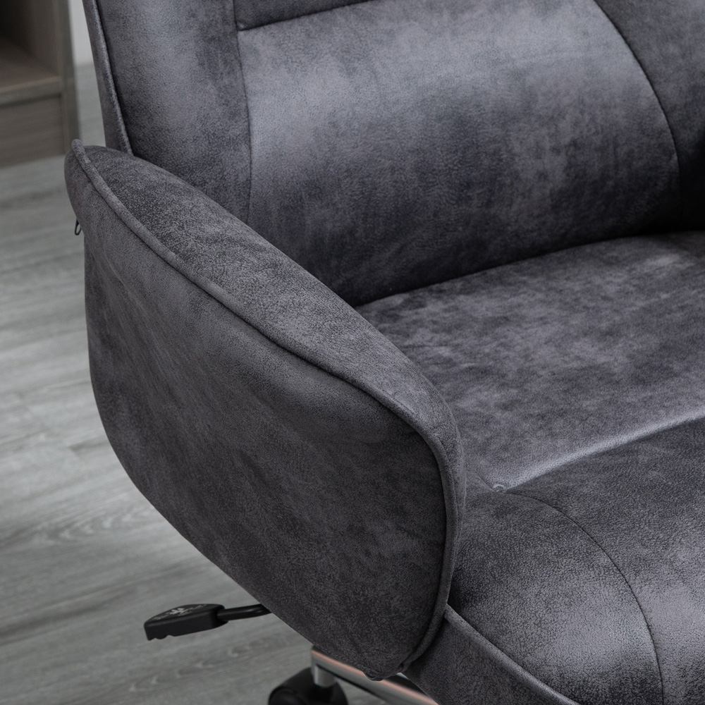 Portland Charcoal Grey Microfiber Swivel Office Chair Image 3